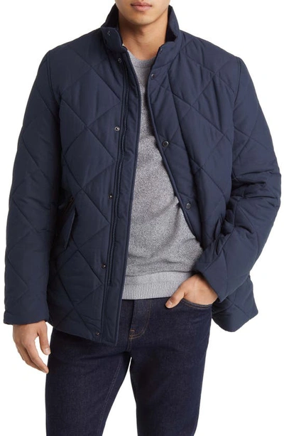 Shop Barbour Winter Chelsea Quilted Jacket In Navy