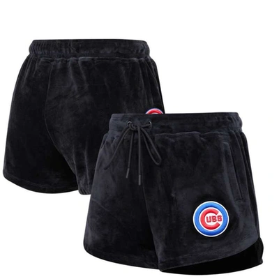 Shop Pro Standard Black Chicago Cubs Classic Velour Lounge Shorts