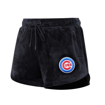 Shop Pro Standard Black Chicago Cubs Classic Velour Lounge Shorts