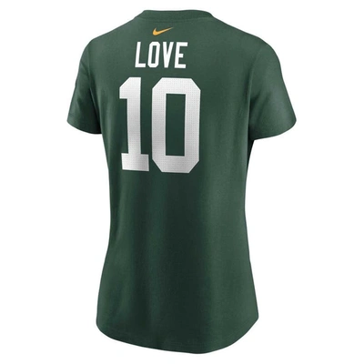 Shop Nike Jordan Love Green Green Bay Packers Player Name & Number T-shirt
