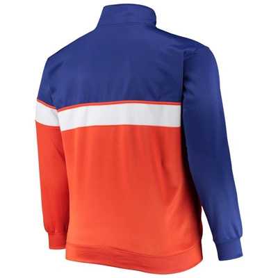 Shop Profile Blue/orange New York Knicks Big & Tall Pieced Body Full-zip Track Jacket