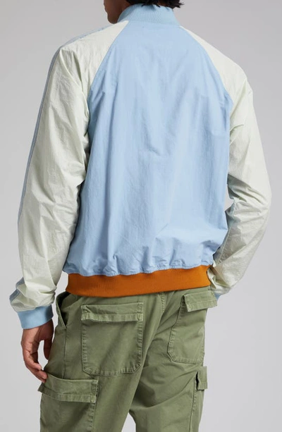 Shop Ranra Draumur Colorblock Track Jacket In Indigo