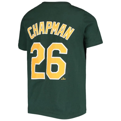 Shop Nike Youth  Matt Chapman Green Oakland Athletics Team Player Name & Number T-shirt