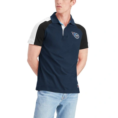 Shop Tommy Hilfiger Navy/white Tennessee Titans Holden Raglan Polo