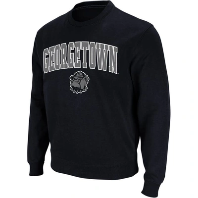 Shop Colosseum Navy Georgetown Hoyas Arch & Logo Crew Neck Sweatshirt