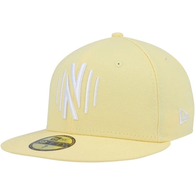 Shop New Era Yellow Nashville Sc Pastel Pack 59fifty Fitted Hat