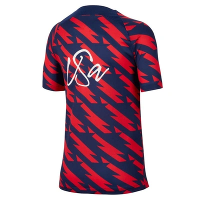 Shop Nike Youth  Red Usmnt 2023/24 Academy Pro Performance Pre-match Top
