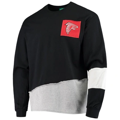Shop Refried Apparel Black Atlanta Falcons Sustainable Angle Long Sleeve T-shirt