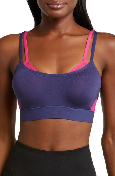 Natori Gravity Contour Underwire Sports Bra In Twilight/bright Blush