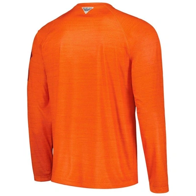 Shop Columbia Orange Virginia Tech Hokies Pfg Terminal Tackle Omni-shade Raglan Long Sleeve T-shirt