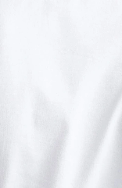 Shop Balmain Three-button Cotton Logo Graphic T-shirt In Gab White/ Black