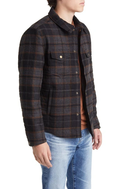 Shop Billy Reid Theo Wool Blend Shirt Jacket In Black/ Charcoal