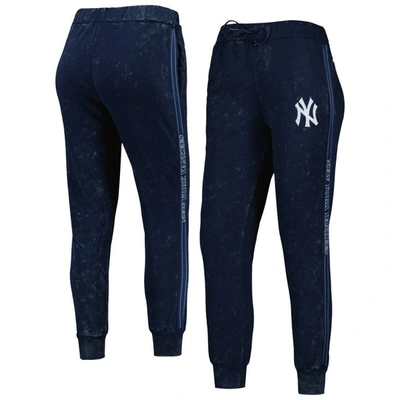 Shop The Wild Collective Navy New York Yankees Marble Jogger Pants