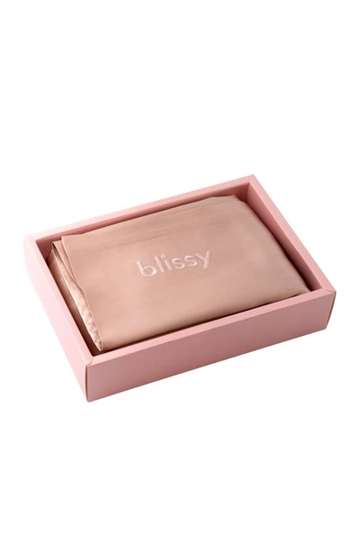 Shop Blissy Mulberry Silk Pillowcase In Rose Gold