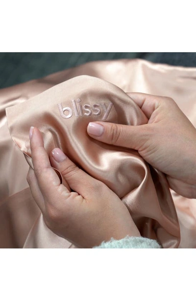 Blissy Mulberry Silk Pillowcase In Rose Gold