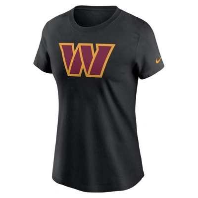 Shop Nike Black Washington Commanders Logo Cotton Essential T-shirt