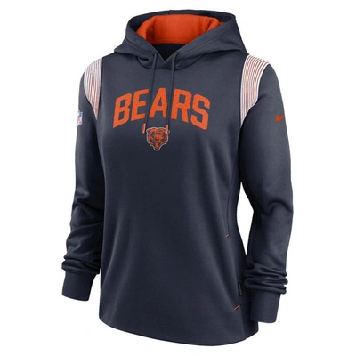 Shop Nike Navy Chicago Bears Sideline Stack Performance Pullover Hoodie