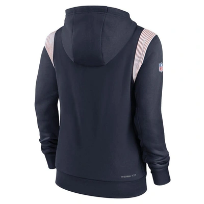 Shop Nike Navy Chicago Bears Sideline Stack Performance Pullover Hoodie