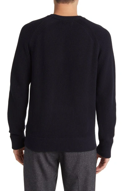 Shop Nn07 Jacob Cotton Rib Sweater In Navy