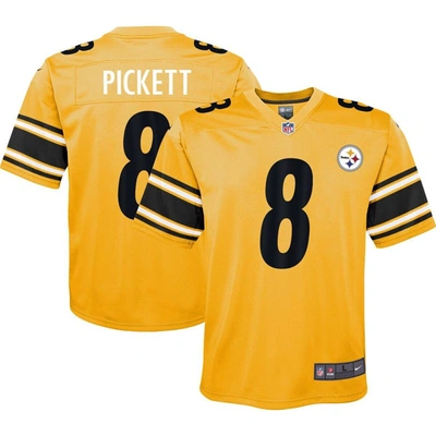 Shop Nike Youth  Kenny Pickett Gold Pittsburgh Steelers Inverted Game Jersey