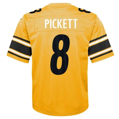 Shop Nike Youth  Kenny Pickett Gold Pittsburgh Steelers Inverted Game Jersey