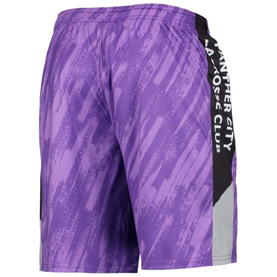 Shop Foco Purple Panther City Lacrosse Club Static Mesh Shorts