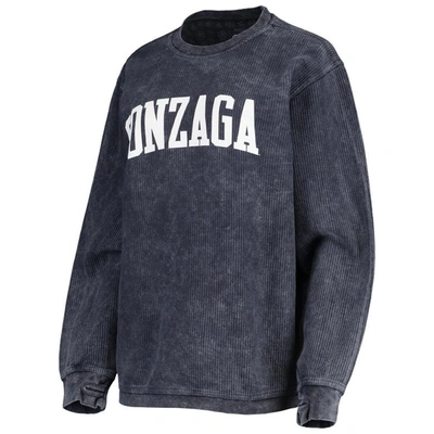 Shop Pressbox Navy Gonzaga Bulldogs Comfy Cord Vintage Wash Basic Arch Pullover Sweatshirt