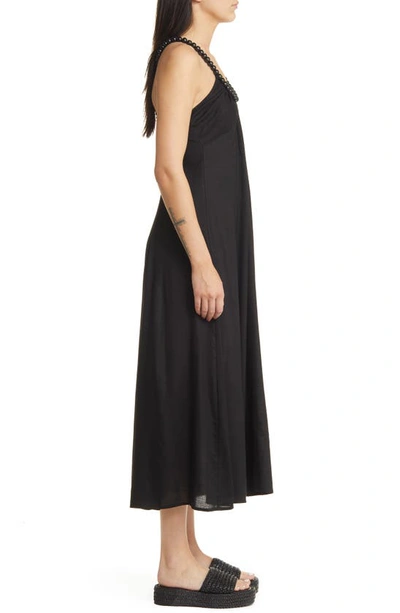 Shop Topshop Chuck On Beaded Strap Maxi Dress In Black