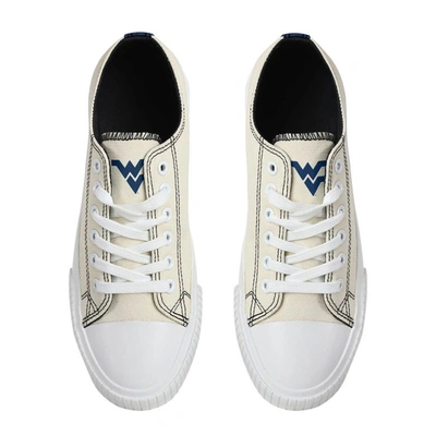 Shop Foco Cream West Virginia Mountaineers Low Top Canvas Shoes