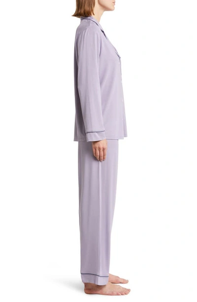 Shop Eberjey Gisele Jersey Knit Pajamas In Delphinium/ Nightshadow Blue