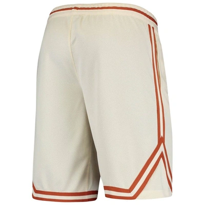 Shop Nike Cream Texas Longhorns Retro Replica Performance Basketball Shorts