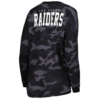 Shop New Era Black Las Vegas Raiders Camo Long Sleeve T-shirt