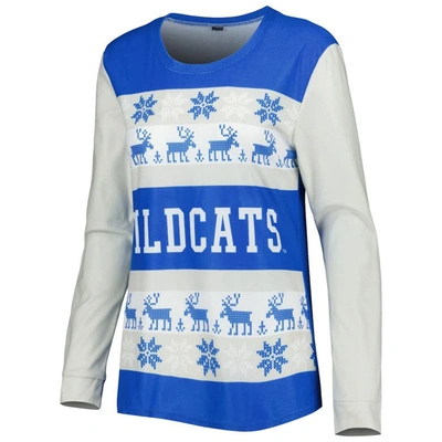 Shop Foco Royal Kentucky Wildcats Ugly Long Sleeve T-shirt & Pajama Pants Sleep Set
