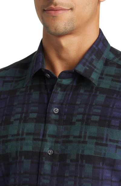 Shop Peregrine Farley Plaid Brushed Cotton Button-up Shirt In Worksop
