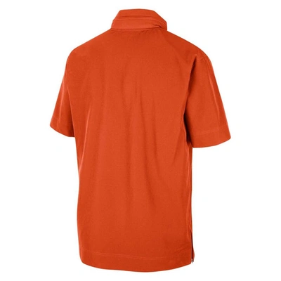Shop Nike Orange Clemson Tigers Coaches Half-zip Short Sleeve Jacket
