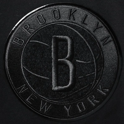 Shop Pro Standard Brooklyn Nets Triple Black Gloss Logo Shorts