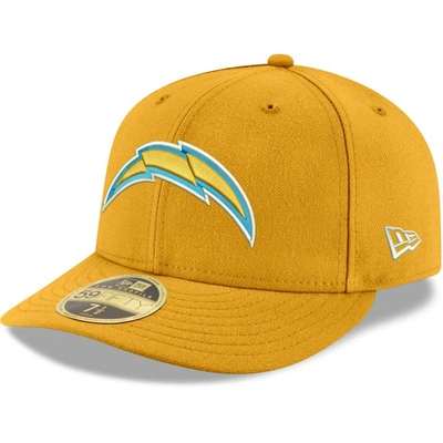 Shop New Era Gold Los Angeles Chargers Omaha Low Profile 59fifty Fitted Team Hat