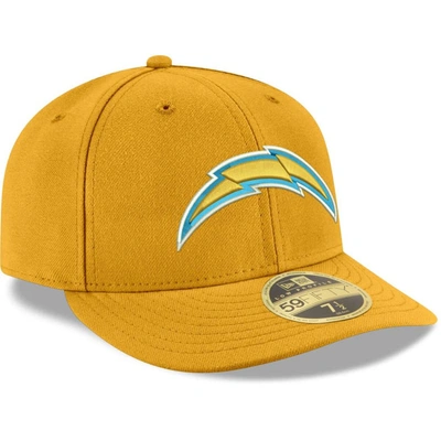 Shop New Era Gold Los Angeles Chargers Omaha Low Profile 59fifty Fitted Team Hat