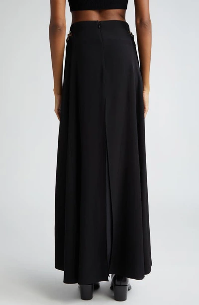 Shop Rabanne Cutout Waist Jersey Skirt In Black