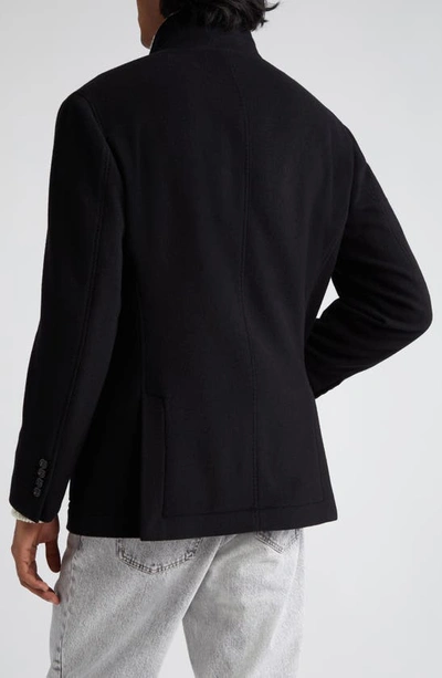 Shop Brunello Cucinelli Cashmere Hybrid Jacket In Black