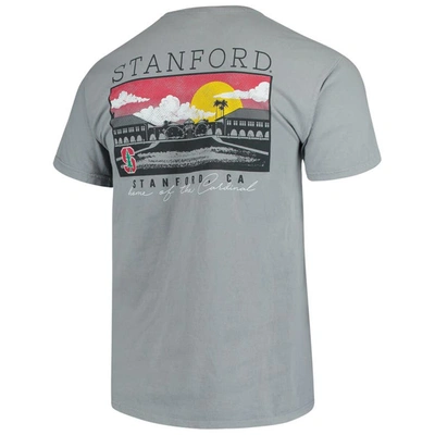 Shop Image One Gray Stanford Cardinal Team Comfort Colors Campus Scenery T-shirt
