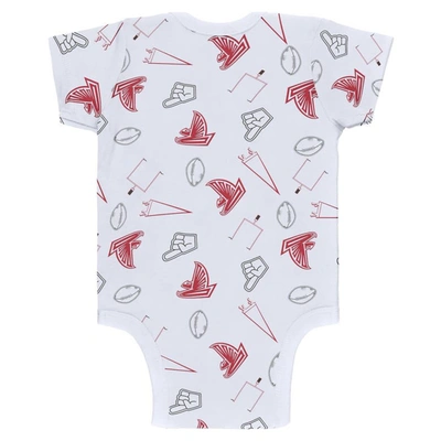Shop Wear By Erin Andrews Newborn & Infant  Gray/red/white Atlanta Falcons Three-piece Turn Me Around Body