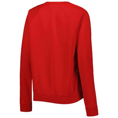Shop Nike Red Canada Soccer Lockup Varsity Tri-blend Raglan Pullover Sweatshirt