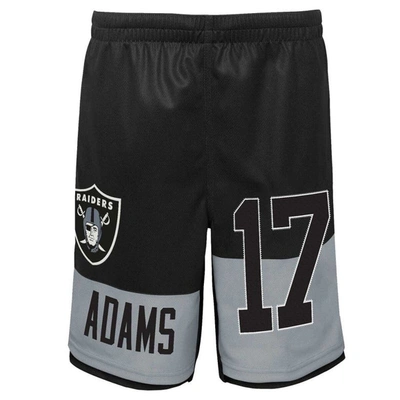 Shop Outerstuff Youth Davante Adams Black Las Vegas Raiders Player Name & Number Shorts