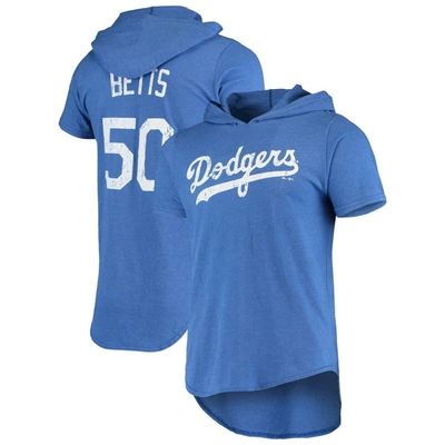 Shop Majestic Threads Mookie Betts Royal Los Angeles Dodgers Softhand Player Hoodie T-shirt