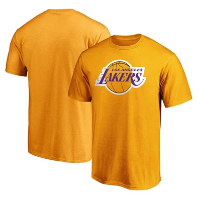 Shop Fanatics Branded Gold Los Angeles Lakers Primary Team Logo T-shirt