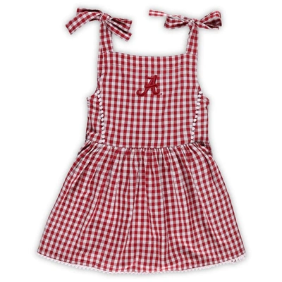 Shop Garb Girls Toddler  Crimson Alabama Crimson Tide Teagan Gingham Sleeveless Dress