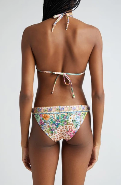 Shop Camilla Flowers Of Neptune Ball Beaded Triangle Two-piece Swimsuit