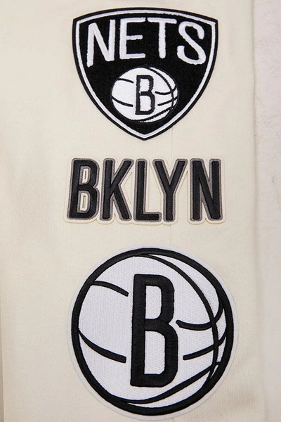 Shop Pro Standard Cream Brooklyn Nets Retro Classic Fleece Sweatpants