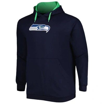 Shop Profile College Navy Seattle Seahawks Big & Tall Logo Pullover Hoodie